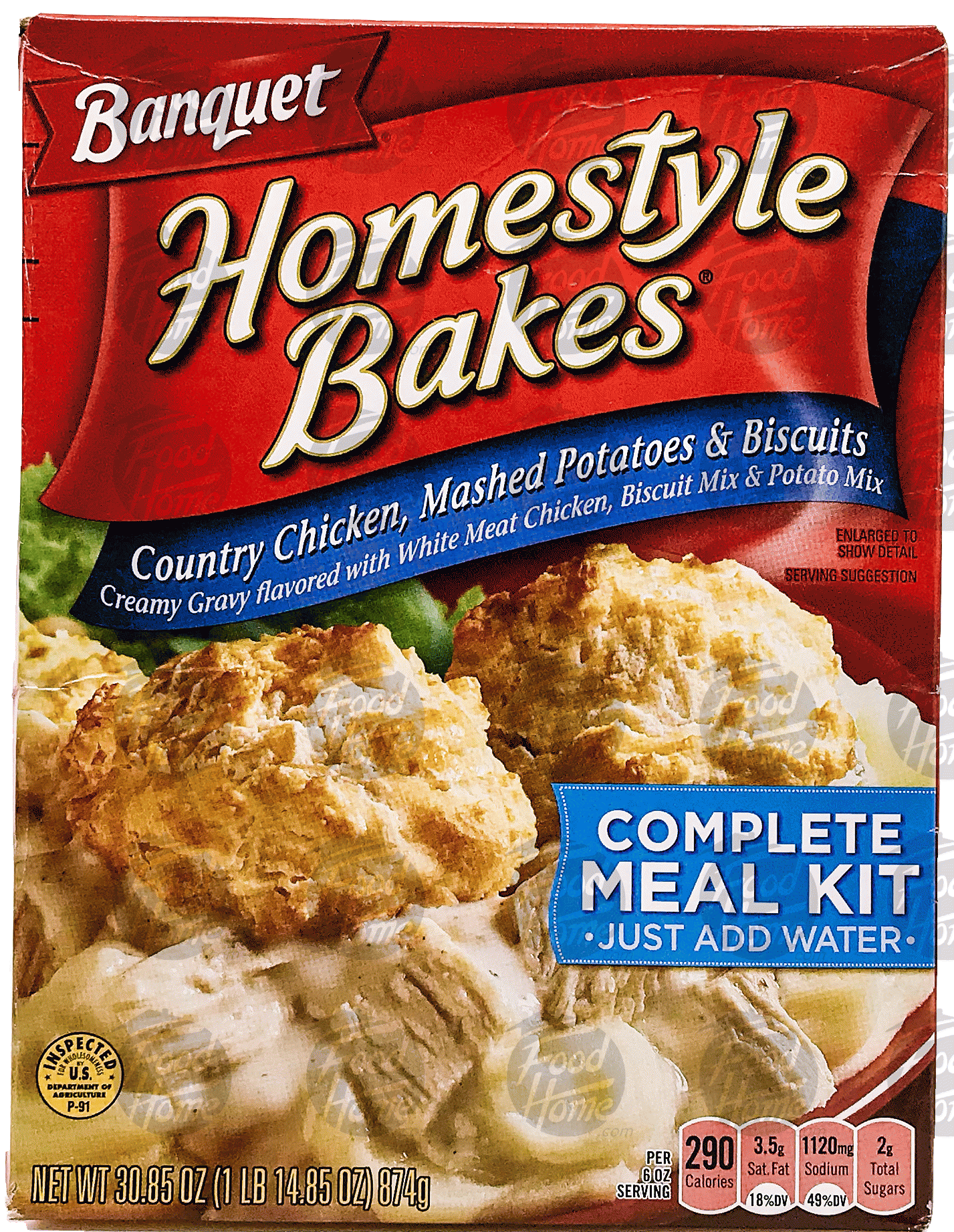 Banquet Homestyle Bakes&nbsp;&nbsp;Country Chicken Mashed Potatoes & Biscuits Full-Size Picture